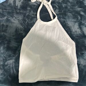 Cream Sleeveless Crop Tank Top